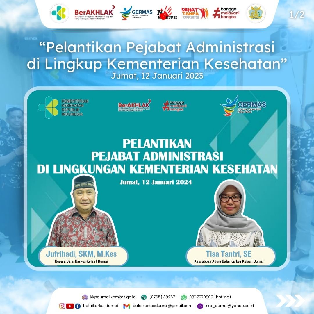 Pelantikan Pejabat Administrasi di Lingkup Kementerian Kesehatan