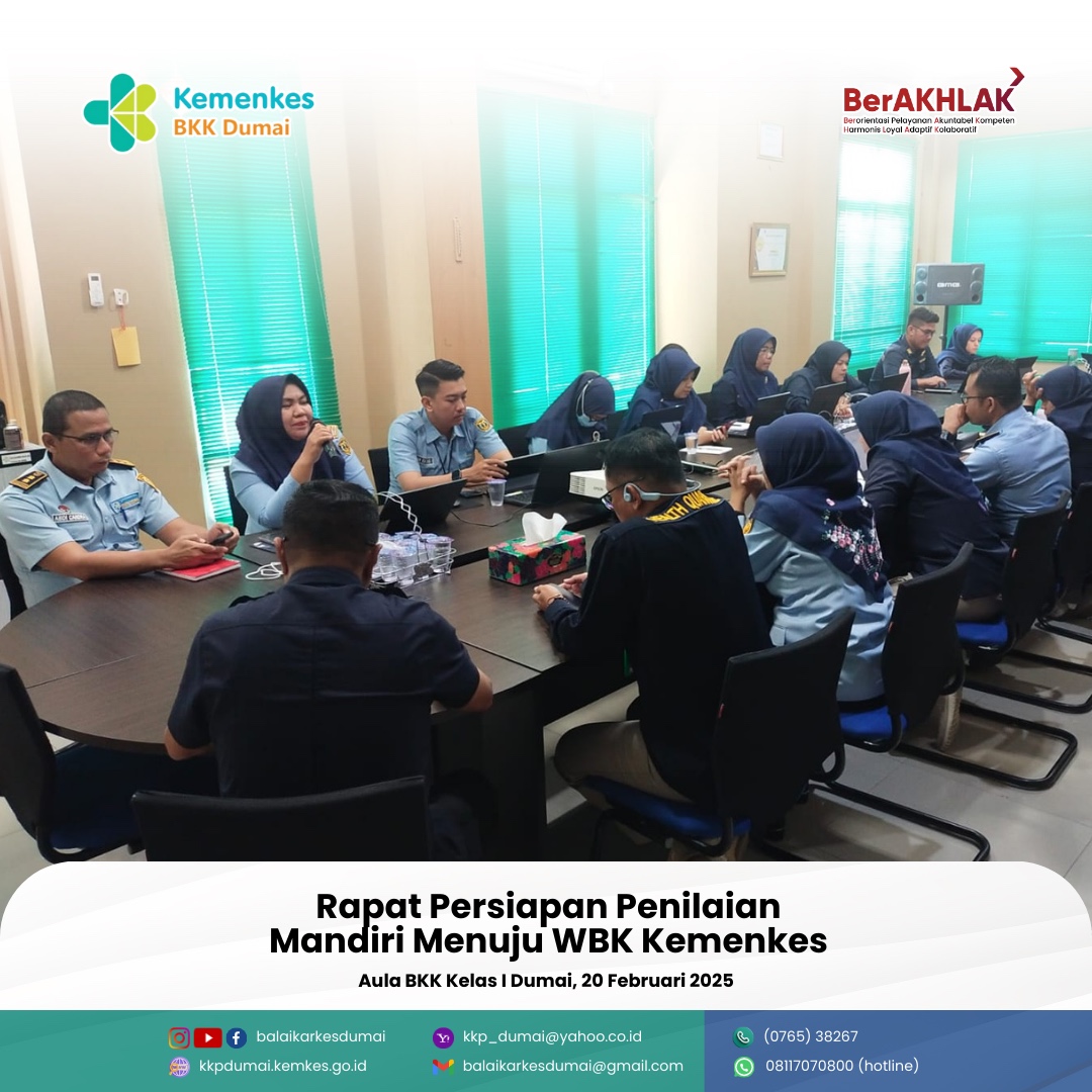 Rapat Persiapan Penilaian Mandiri Menuju WBK Kemenkes