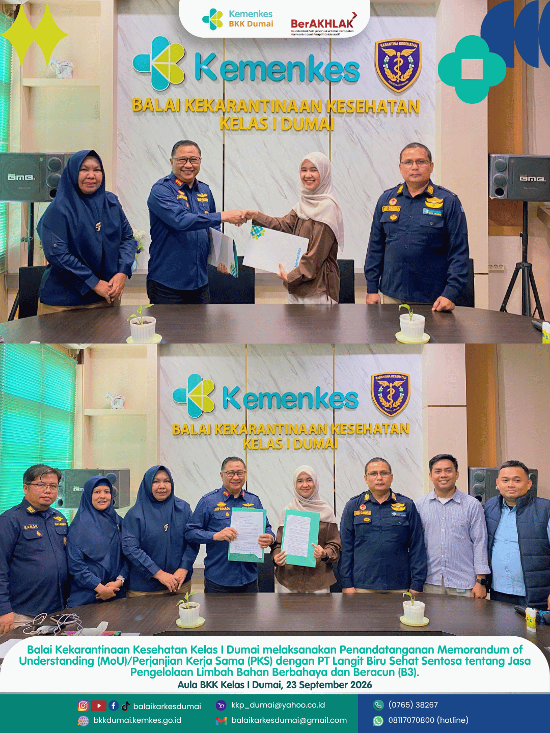 PENANDATANGANAN PERJANJIAN KERJA SAMA JASA PENGELOLAAN LIMBAH