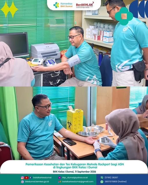 Pemeriksaan Kesehatan dan Tes Kebugaran dengan metode Rockport.