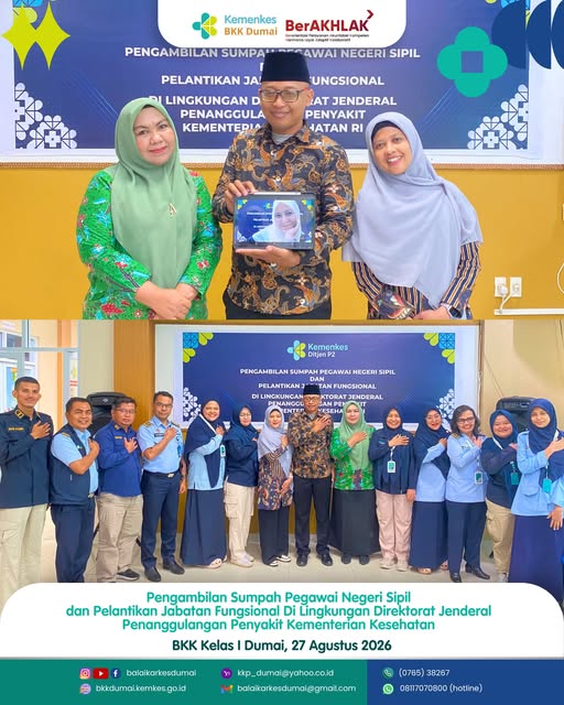 Pengambilan Sumpah Pegawai Negeri Sipil dan Pelantikan Jabatan Fungsional Di Lingkungan Direktorat Jenderal Penanggulangan Penyakit Kementerian Kesehatan