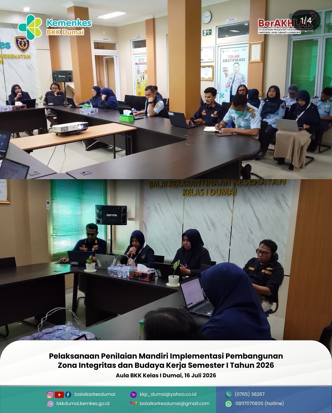 Pelaksanaan Penilaian Mandiri Implementasi Pembangunan Zona Integritas dan Budaya Kerja Semester I Tahun 2026
