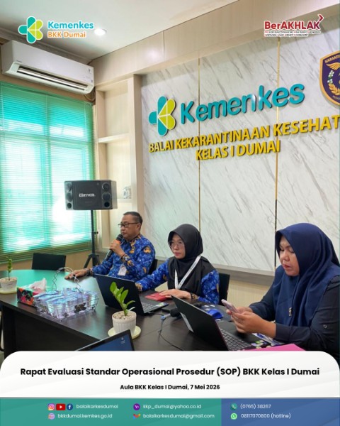 Rapat Evaluasi Standar Operasional Prosedur (SOP) BKK Kelas I Dumai