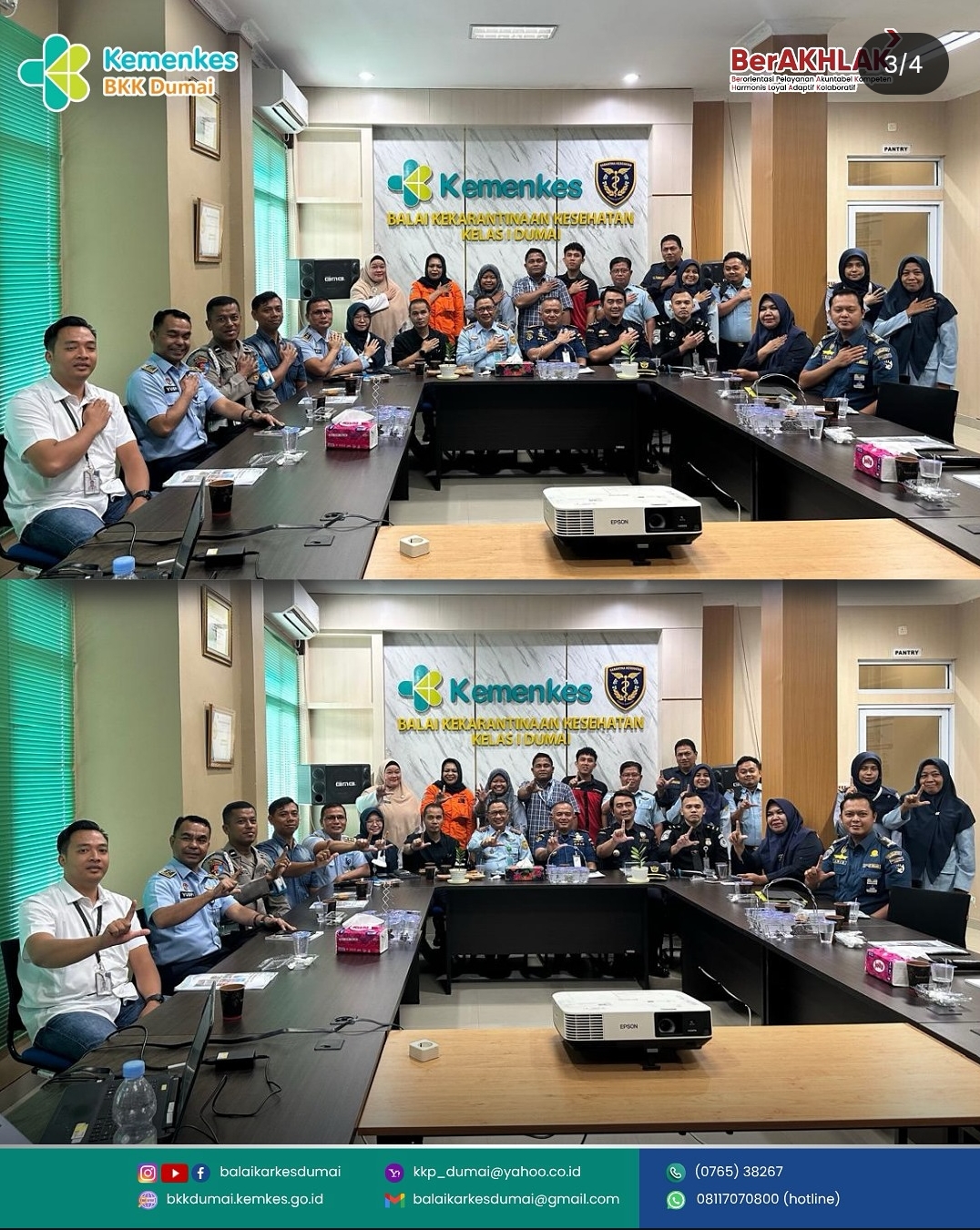 Rapat Koordinasi dengan Lintas Sektor dan Lintas Program dalam Penilaian dan Penghargaan Pelabuhan dan Bandar Udara Sehat (PBUS) Tahun 2026 pada Pelabuhan Penumpang Pelindo Dumai