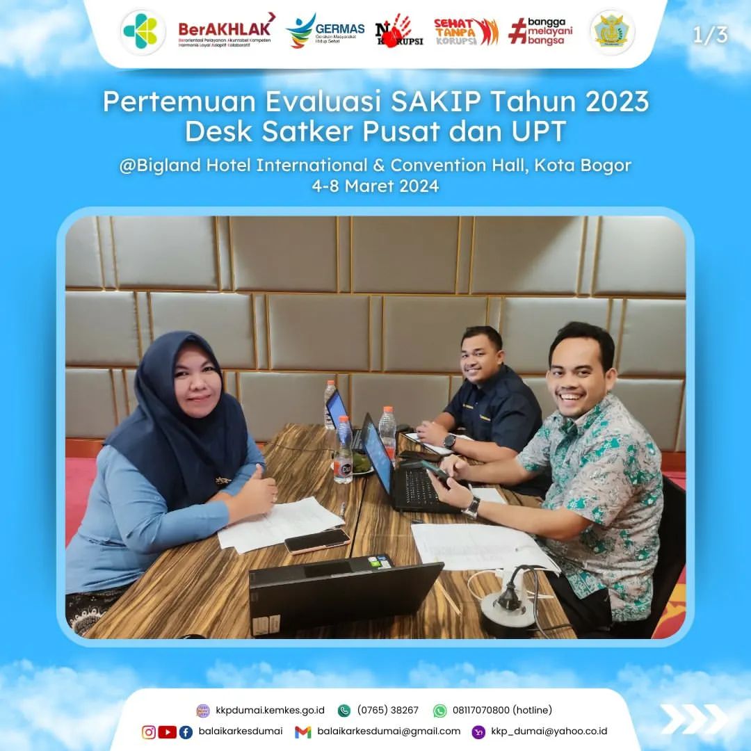 Pertemuan Evaluasi SAKIP Tahun 2023 Desk Satker Pusat dan UPT