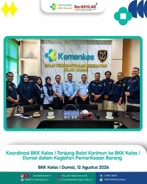 Koordinasi BKK Kelas I Tanjung Balai Karimun ke BKK Kelas I Dumai dalam Kegiatan Pemeriksaan Barang
